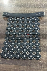 Mens Black Leather Gladiator Kilt - Handcrafted Roman Kilt