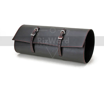 Luxury Black & Red Leather Restraint Kit - Fetish Adult Restraints Set with Cuffs & Chains