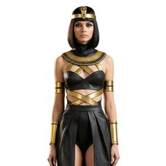 Cleopatra Leather Roleplay Costume - Sexy Cleopatra Adult Costume - Seductive Egyptian Goddess Dress - Pharaoh Queen Sexy Roleplay Costume
