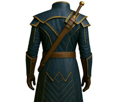 Midnight Blue Leather Medieval Armour - Viking LARP Cosplay Armor - Geralt Leather Knight Armor - Witcher Warrior Armor Costume for Cosplay