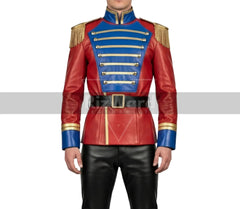 Leather Nutcracker Commander Costume - Red & Blue Military Jacket - Christmas Outfit Holiday Dress - Nut Cracker Dress