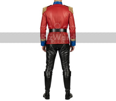 Leather Nutcracker Commander Costume - Red & Blue Military Jacket - Christmas Outfit Holiday Dress - Nut Cracker Dress
