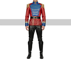 Leather Nutcracker Commander Costume - Red & Blue Military Jacket - Christmas Outfit Holiday Dress - Nut Cracker Dress