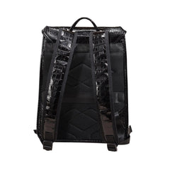 Unisex Crocodile Pattern PU Leather Backpack - Large Capacity Fashion Rucksack with Front Pocket - Travel, Work, School Bag