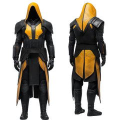 Black and Yellow Leather Assasin Armour - Unisex Leather Viking Armor Costume Gifts - Armor Kilt - Leather Medieval Cosplay Chest Armor