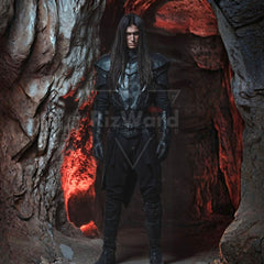 Handmade Black Leather Warrior Armour - Leather Medieval Chest Armor for Cosplay - Gothic Leather Viking Armor Costume Gifts - Armor Kilt