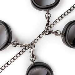 Black Soft Padded Set of Handcuffs Restraints