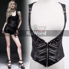 Open Chest Libra Vest made with 100% Genuine Leather