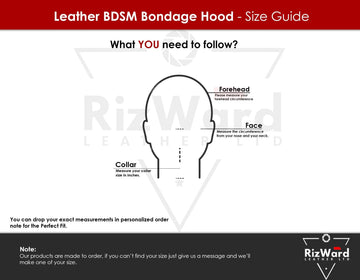 100% Genuine Leather Bondage Hood - Rizwards Leather