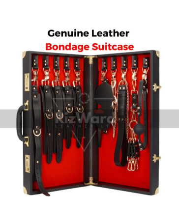 Exclusive Leather Bondage Restraints Set - Bondage Storage Box