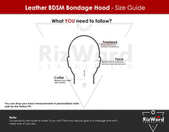 Leather Fetish Slave Extreme Head Harness With D Rings - Leather Face Hood - Fetish Muzzle Face Restraints - Leather Head Harness