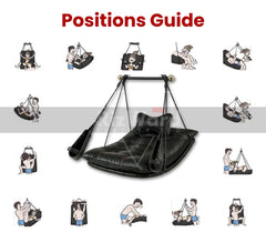 Deluxe Leather Sex Swing & Sling for Couples Adult Play | Padded Leather Bondage Sex Swing | Erotic Sex Furniture | Adult Sex Sling footrest