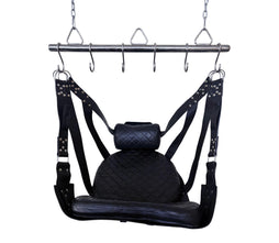 Quilted Leather Sex Swing for Couples Sex Play | Adult Sex Sling | Kinky Sex Furniture | BDSM Adult Sex Sling Hammock | Quilted Sex Swing