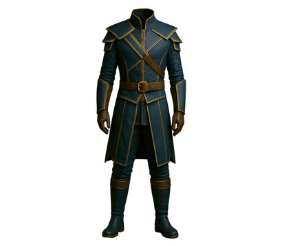 Midnight Blue Leather Medieval Armour - Viking LARP Cosplay Armor - Geralt Leather Knight Armor - Witcher Warrior Armor Costume for Cosplay