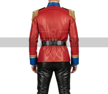 Leather Nutcracker Commander Costume - Red & Blue Military Jacket - Christmas Outfit Holiday Dress - Nut Cracker Dress