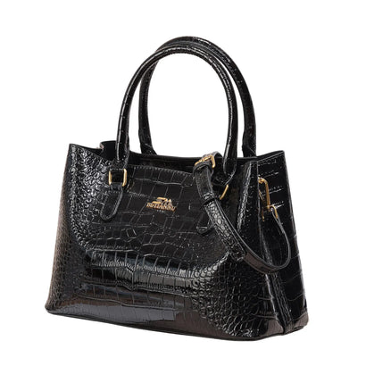 Women’s Crocodile Pattern Tote Handbag - Luxury Shoulder Bag with Top Handle, Large Capacity Work Purse