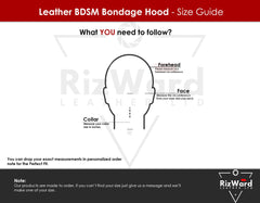 Black 100% Genuine Leather Total Lockdown Head Harness With Leather Straps | Leather Gimp Hood Mask | Fetish Restraints