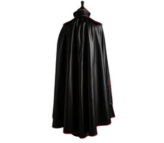 Handmade Red & Black Leather Dracula Themed Cloak - Leather Cloak With Vest For Devil Costume - Vampire Costume Cloak For Men