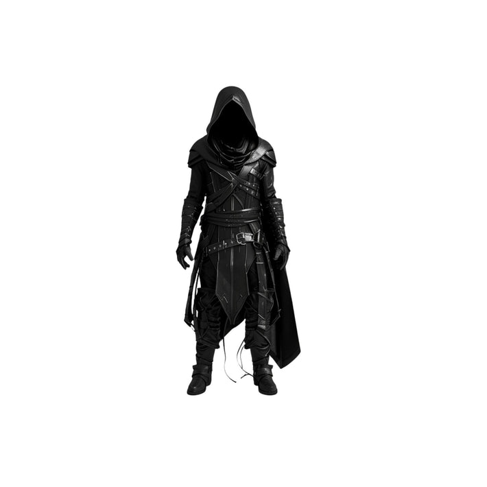 Leather Ranger Cloak & Armor Suit with Hood - Viking & Medieval Cloak for Cosplay