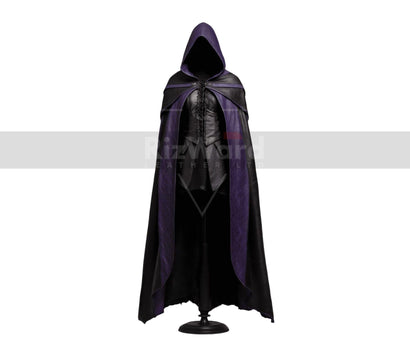 Exclusive Leather Hooded Cloak For Cosplay - Unisex Leather Cloak with Vest - Leather Armour Costume - Renaissance Fantasy Cloak Cape