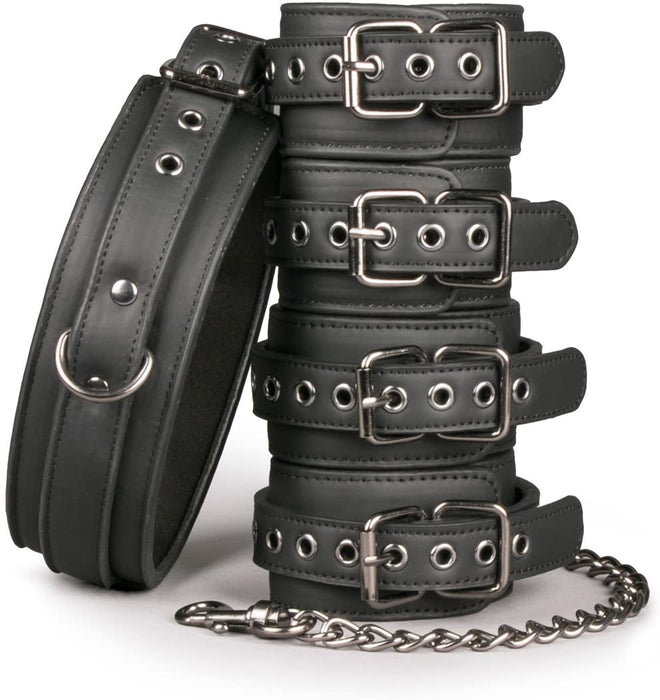 Black Soft Padded Set of Handcuffs Restraints