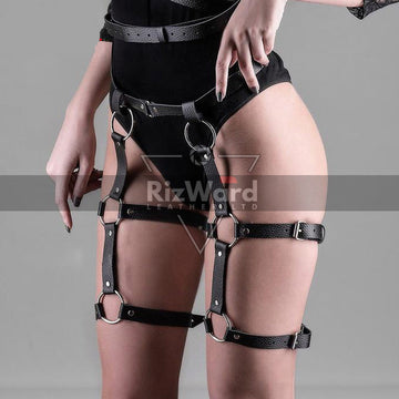 Women Leather Harness and Sexy Lingerie Handmade