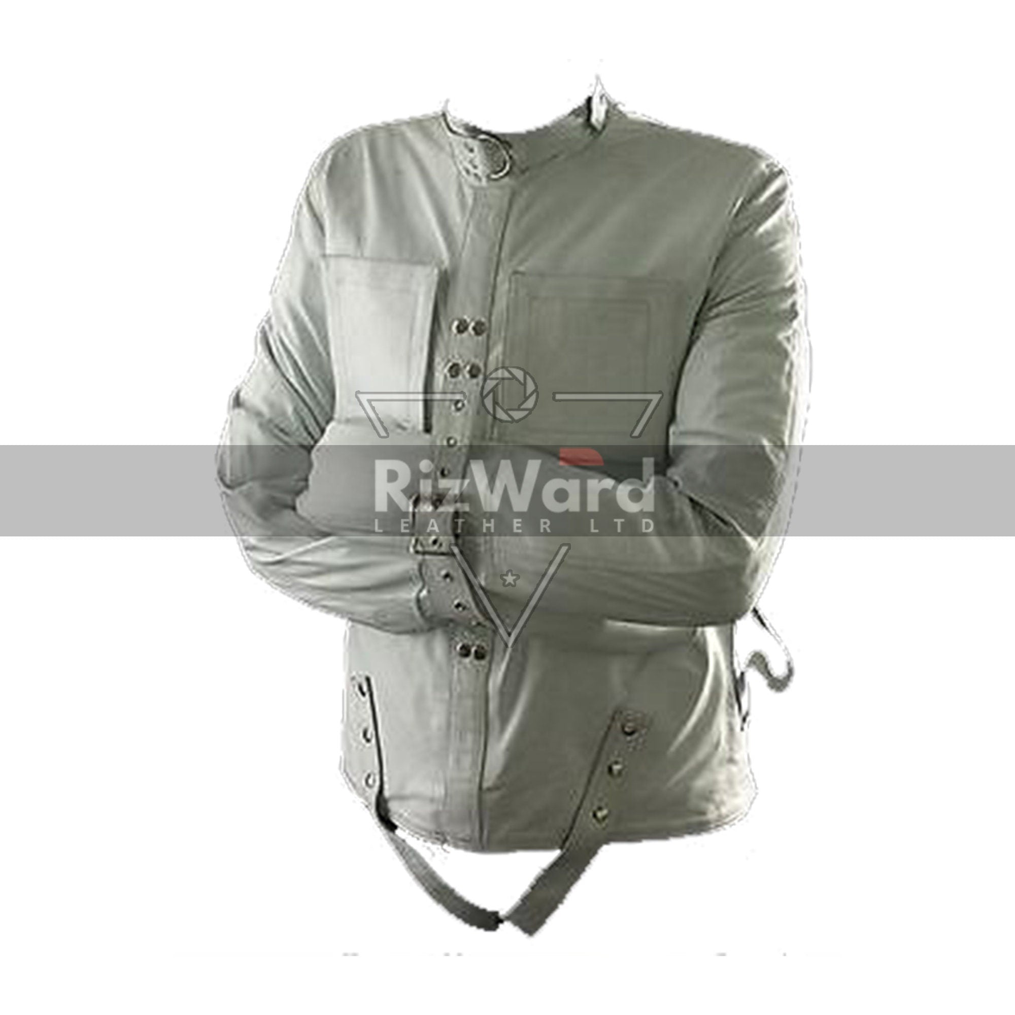 Strict Jacket Strict White Strait Jacket with Arm Binder restraint – Rizwards Leather