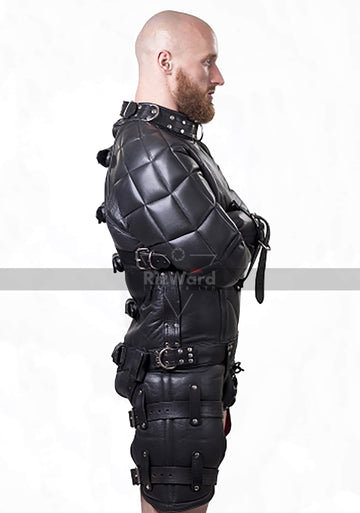Straitjacket Top Restraint Costumes BDSM With Leather Lining